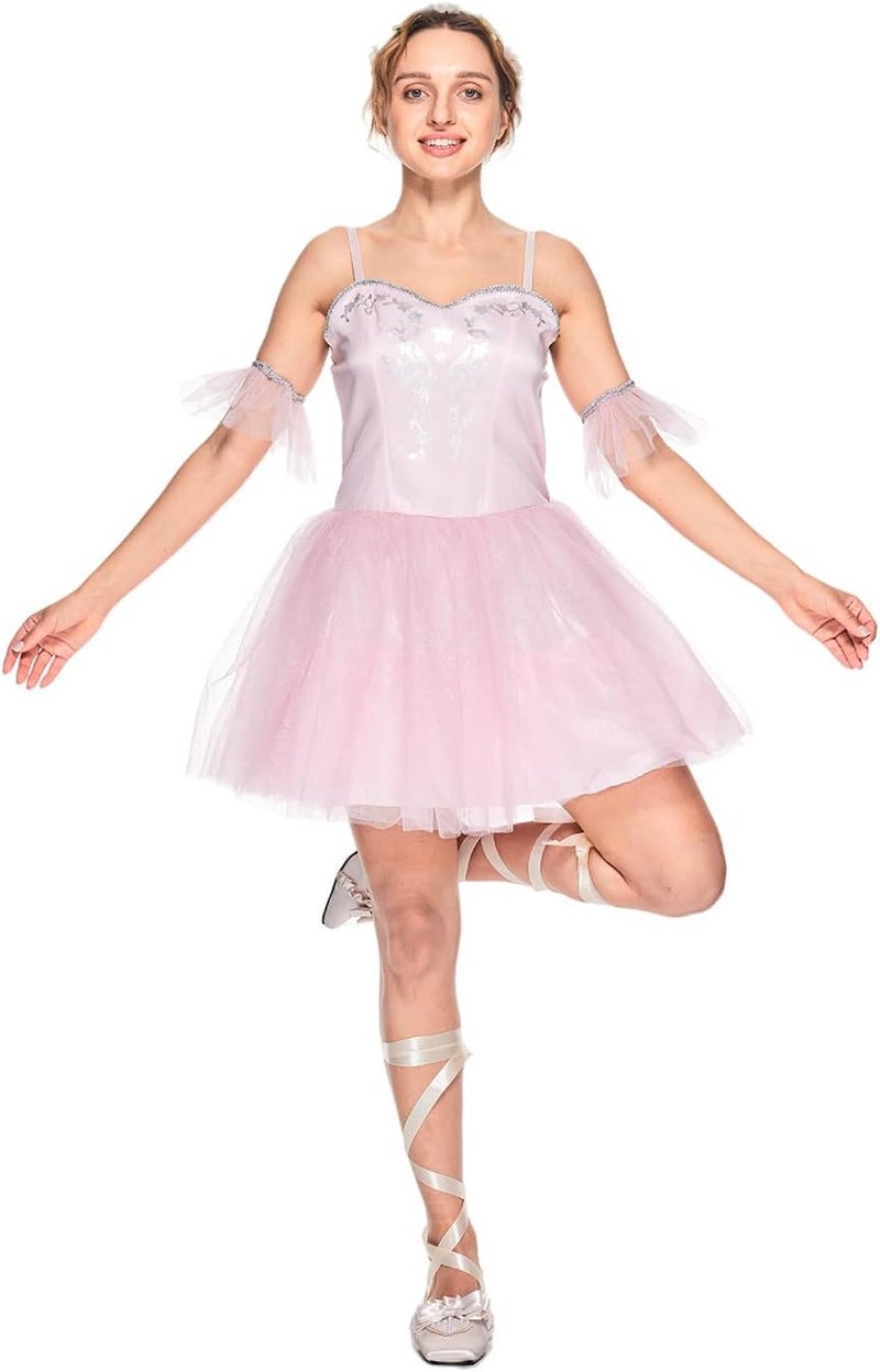 Leotards Dance Dress for Women Ballet Costume Dance Dress Pink